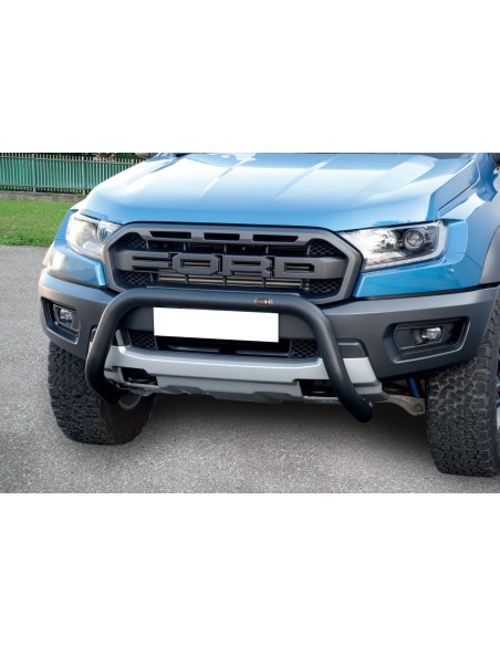 Bull Bar protezione anteriore inox BLACK 70mm Ford Ranger Raptor dal 2019