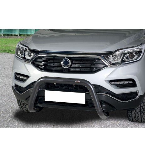 Bull Bar protezione anteriore inox black 70mm SsangYong Rexton Sports dal 2