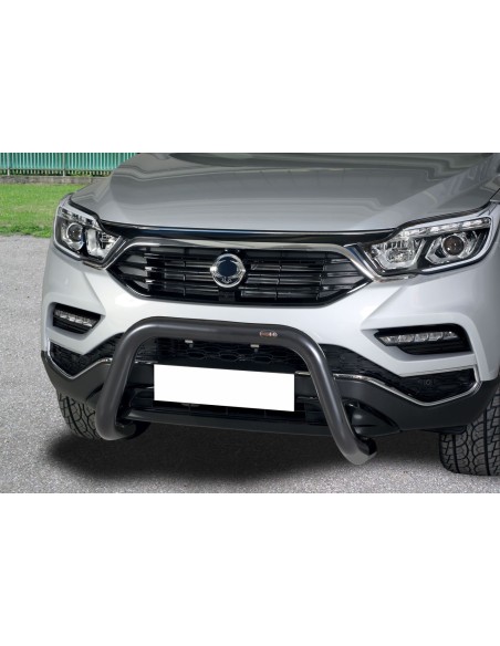 Bull Bar protezione anteriore inox black 70mm SsangYong Rexton dal 2018