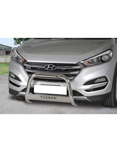 Bull Bar protezione anteriore inox lucido 60mm c scritta Hyundai Tucson 201