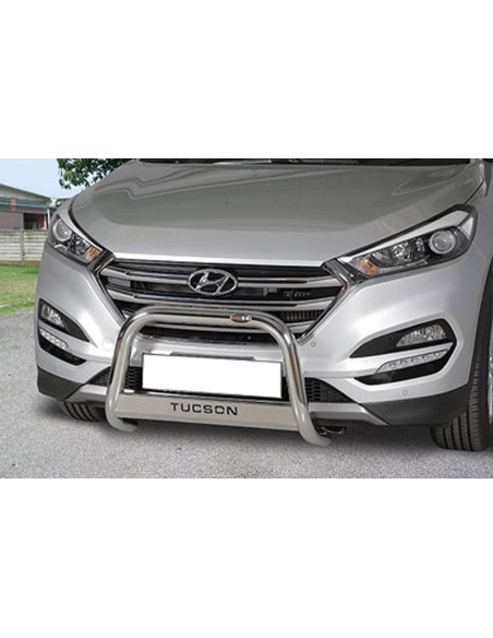 Bull Bar protezione anteriore inox lucido 60mm c/scritta Hyundai Tucson 2014-2017