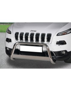 Bull Bar protezione anteriore inox lucido 60mm c scritta Jeep Cherokee dal 