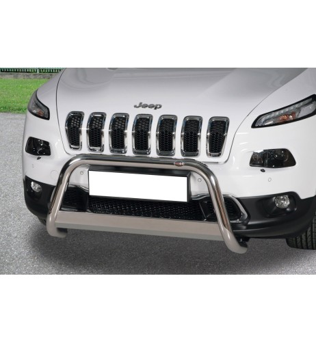 Bull Bar protezione anteriore inox lucido 60mm c/scritta Jeep Cherokee dal 2014