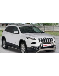 Bull Bar protezione anteriore inox lucido 60mm c scritta Jeep Cherokee dal  2