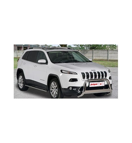 Bull Bar protezione anteriore inox lucido 60mm c/scritta Jeep Cherokee dal 2014