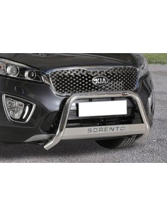 Bull Bar protezione anteriore inox lucido 60mm c scritta Kia Sorento 2015 2