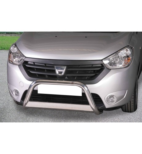 Bull Bar protezione anteriore inox lucido 60mm Dacia Dokker dal 2012