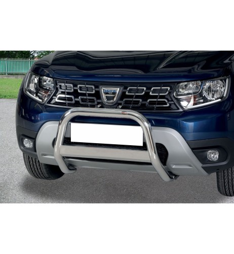 Bull Bar protezione anteriore inox lucido 60mm Dacia Duster 2018 2020