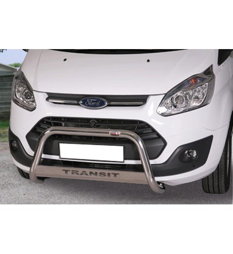 Bull Bar protezione anteriore inox lucido 60mm Ford Transit Custom 2013-2017