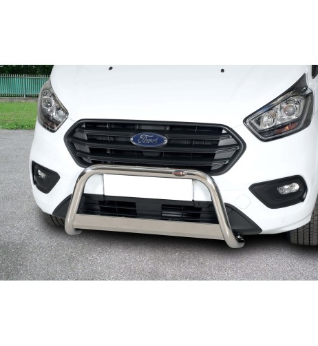Bull Bar protezione anteriore inox lucido 60mm Ford Transit Custom L1 dal 2