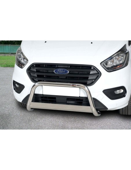 Bull Bar protezione anteriore inox lucido 60mm Ford Transit Custom L1 dal 2