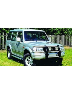 Bull Bar protezione anteriore inox lucido 60mm Hyundai Galloper dal 1998 2