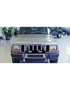 Bull Bar protezione anteriore inox lucido 60mm Jeep Cherokee 1998-2000 2