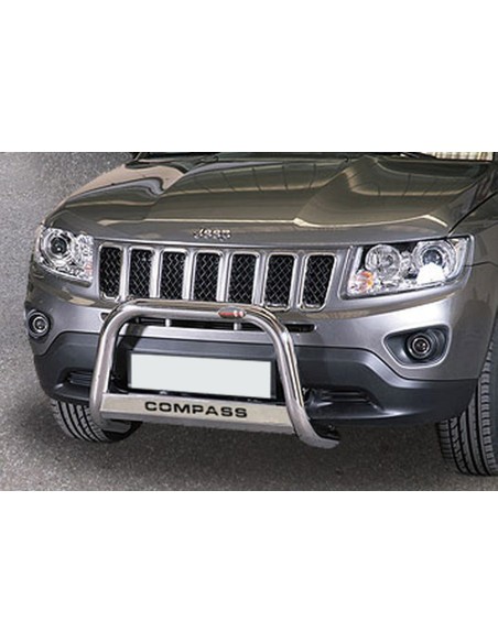 Bull Bar protezione anteriore inox lucido 60mm Jeep Compass 2011 2016