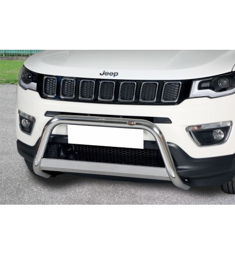 Bull Bar protezione anteriore inox lucido 60mm Jeep Compass dal 2017