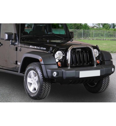 Bull Bar protezione anteriore inox lucido 60mm Jeep Wrangler JK 2011-2018