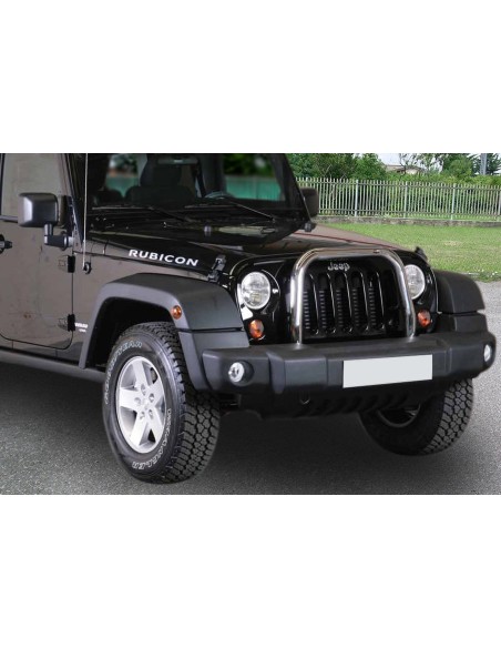 Bull Bar protezione anteriore inox lucido 60mm Jeep Wrangler JK 2011-2018