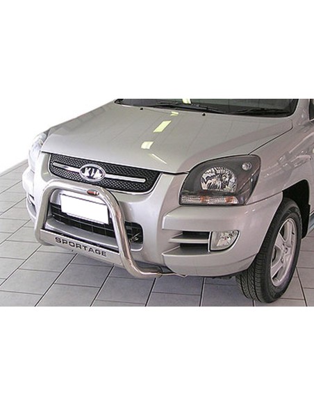 Bull Bar protezione anteriore inox lucido 60mm Kia Sportage 2004 2007