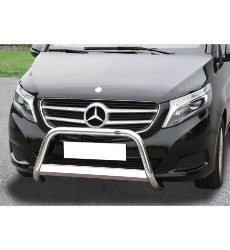 Bull Bar protezione anteriore inox lucido 60mm Mercedes Classe V dal 2014