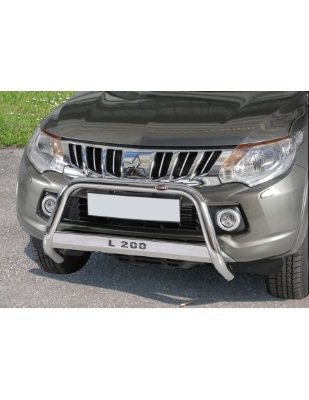 Bull Bar protezione anteriore inox lucido 60mm Mitsubishi L200 2015 2018
