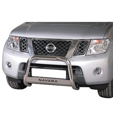 Bull Bar protezione anteriore inox lucido 60mm Nissan Navara 2010-2015