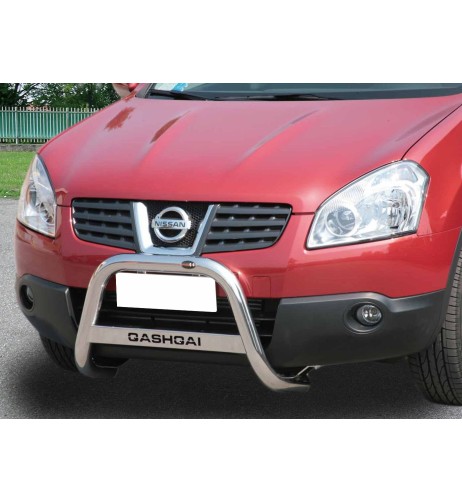 Bull Bar protezione anteriore inox lucido 60mm Nissan Qashqai fino al 2009