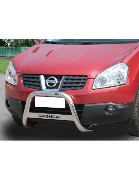 Bull Bar protezione anteriore inox lucido 60mm Nissan Qashqai fino al 2009