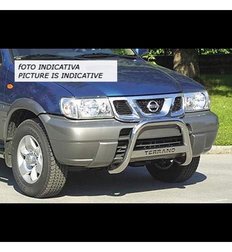 Bull Bar protezione anteriore inox lucido 60mm Nissan Terrano fino al 2002