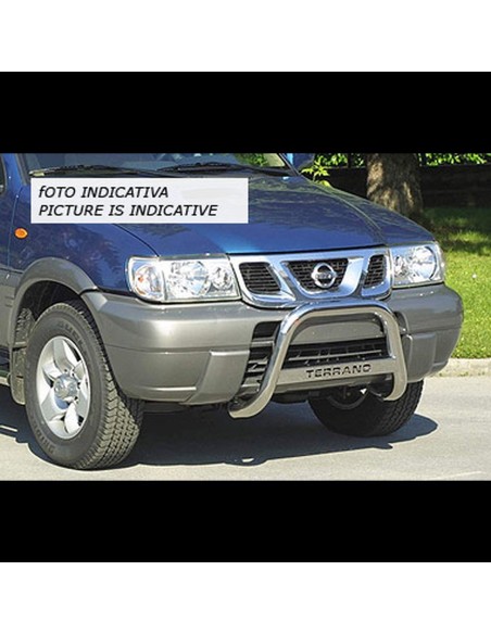 Bull Bar protezione anteriore inox lucido 60mm Nissan Terrano fino al 2002