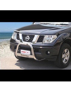 Bull Bar protezione anteriore inox lucido 60mm per Nissan Navara D40 05-09