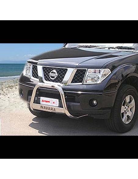 Bull Bar protezione anteriore inox lucido 60mm per Nissan Navara D40 05-09