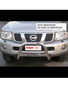 Bull Bar protezione anteriore inox lucido 60mm per Nissan Patrol GR 1998-2004