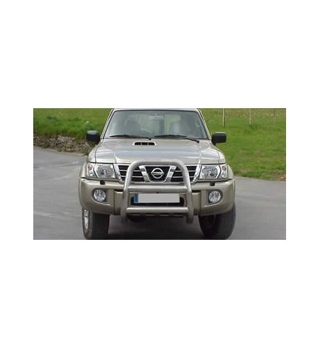 Bull Bar protezione anteriore inox lucido 60mm per Nissan Patrol GR 1998-2004