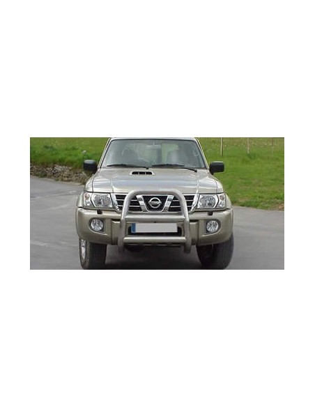 Bull Bar protezione anteriore inox lucido 60mm per Nissan Patrol GR 1998-2004