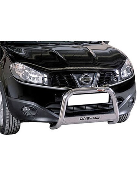 Bull Bar protezione anteriore inox lucido 60mm per Nissan Qashqai 2010 2013