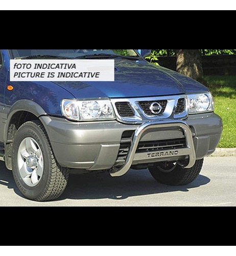 Bull Bar protezione anteriore inox lucido 60mm per Nissan Terrano dal 2000
