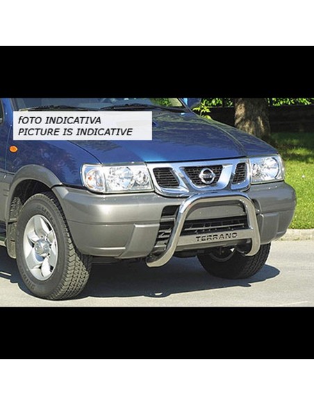 Bull Bar protezione anteriore inox lucido 60mm per Nissan Terrano dal 2000