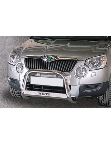 Bull Bar protezione anteriore inox lucido 60mm Skoda Yeti 2009 2013