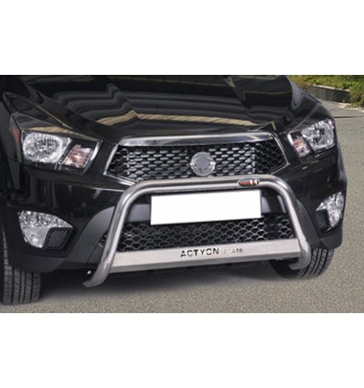Bull Bar protezione anteriore inox lucido 60mm SsangYong Actyon Sport dal 2012