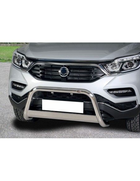 Bull Bar protezione anteriore inox lucido 60mm SsangYong Rexton dal 2018