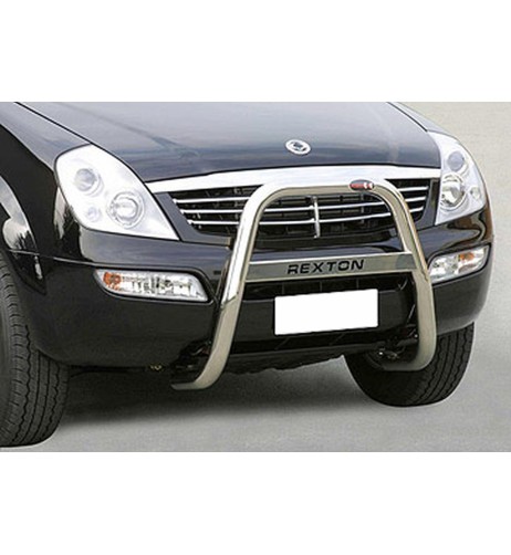 Bull Bar protezione anteriore inox lucido 60mm SsangYong Rexton fino al 2004