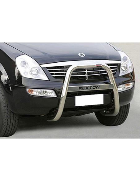 Bull Bar protezione anteriore inox lucido 60mm SsangYong Rexton fino al 2004