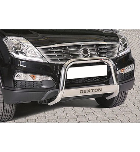 Bull Bar protezione anteriore inox lucido 60mm SsangYong Rexton W 2013 2017