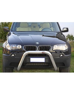 Bull Bar protezione anteriore inox lucido 70mm Bmw X3 2003 2010