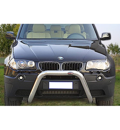 Bull Bar protezione anteriore inox lucido 70mm Bmw X3 2003-2010