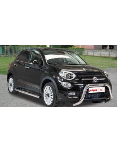 Bull Bar protezione anteriore inox lucido 70mm Fiat 500X dal 2015 2