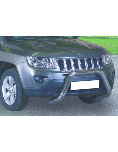 Bull Bar protezione anteriore inox lucido 70mm Jeep Compass 2011 2016