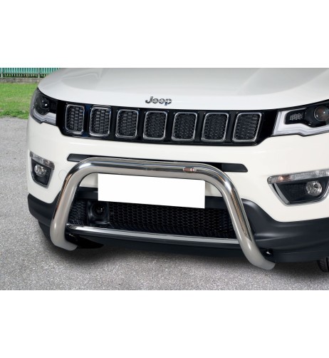 Bull Bar protezione anteriore inox lucido 70mm Jeep Compass dal 2017