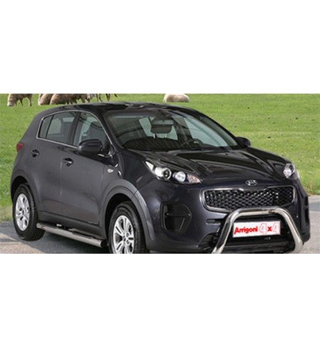 Bull Bar protezione anteriore inox lucido 70mm Kia Sportage 2016 2021