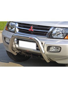 Bull Bar protezione anteriore inox lucido 70mm Mitsubishi Pajero V60 2000-2002